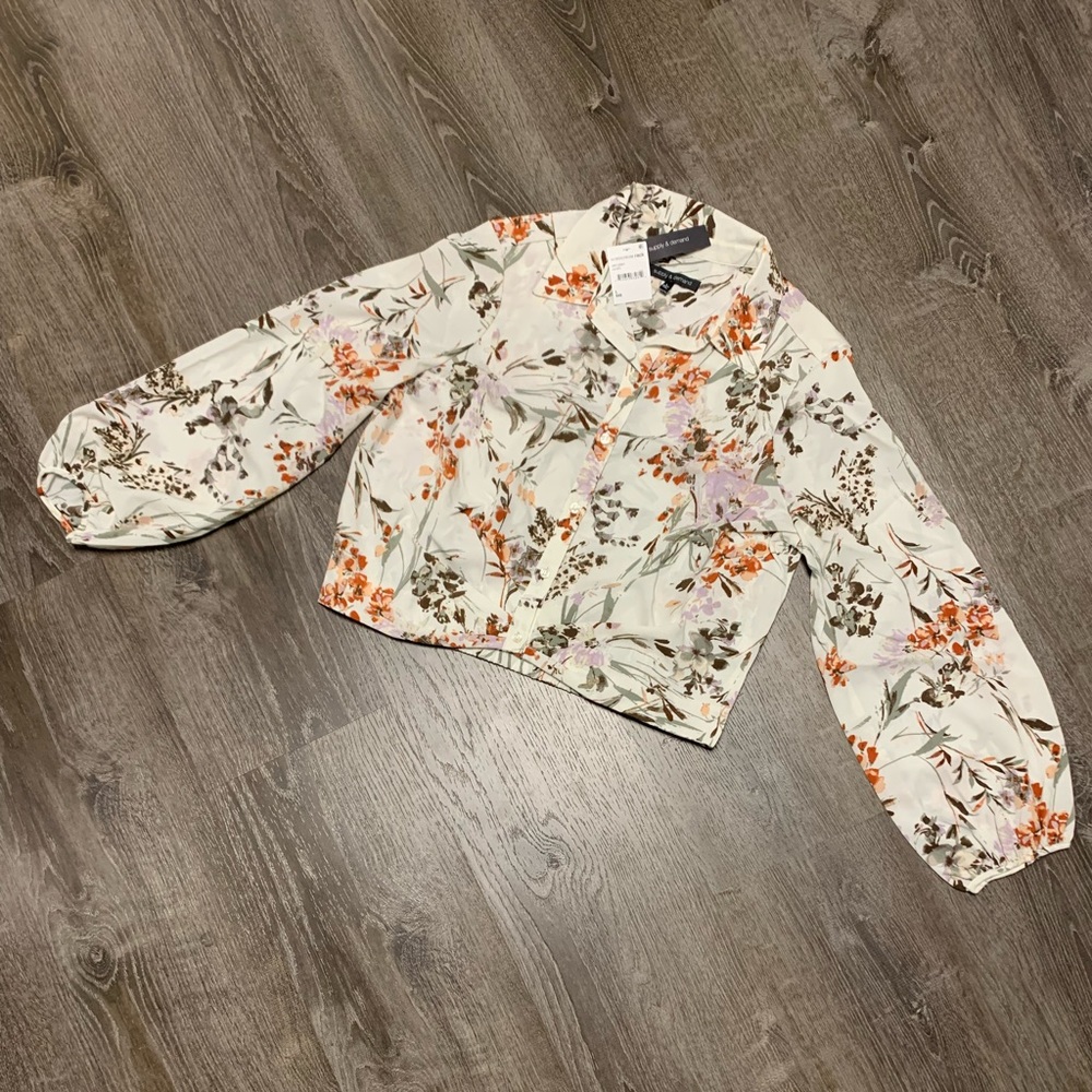 Supply & Demand “Quincy” Floral Blouse / Top Cottagecore Romantic.  Sz L.   NWT! - Picture 4 of 11